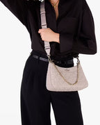 Spade Flower Quilted Fabric Convertible Crossbody