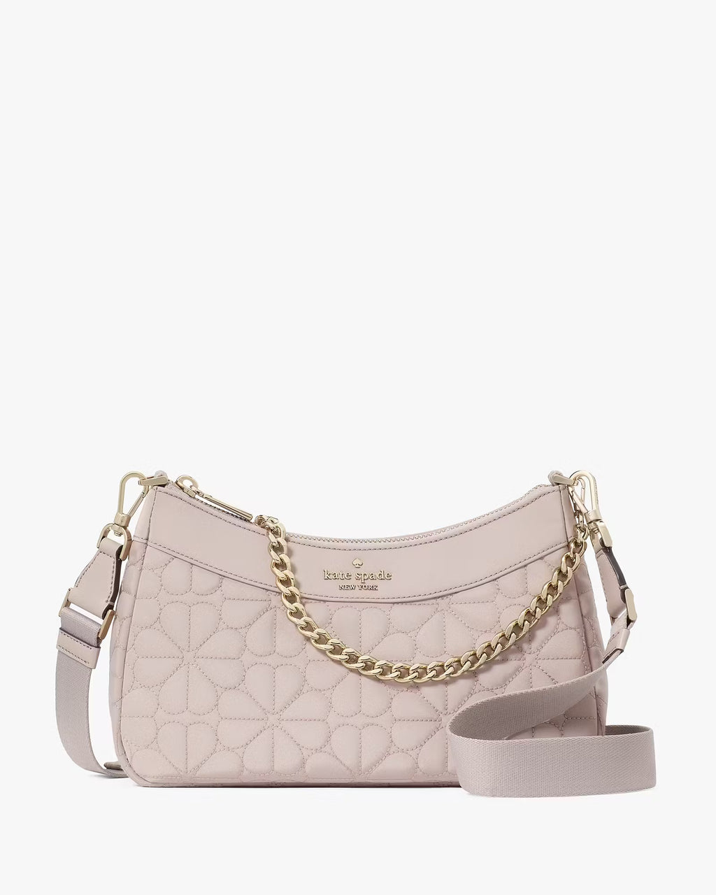 Spade Flower Quilted Fabric Convertible Crossbody